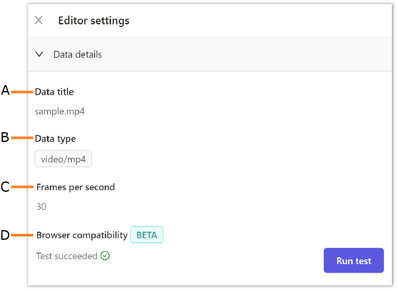 Data details section