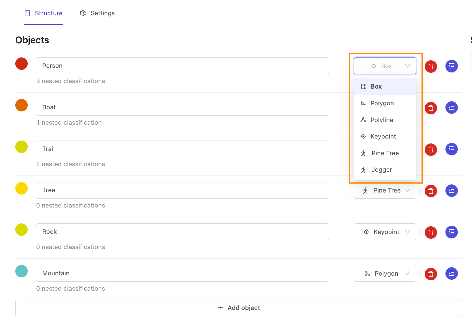 Ontology Object Annotation
Types